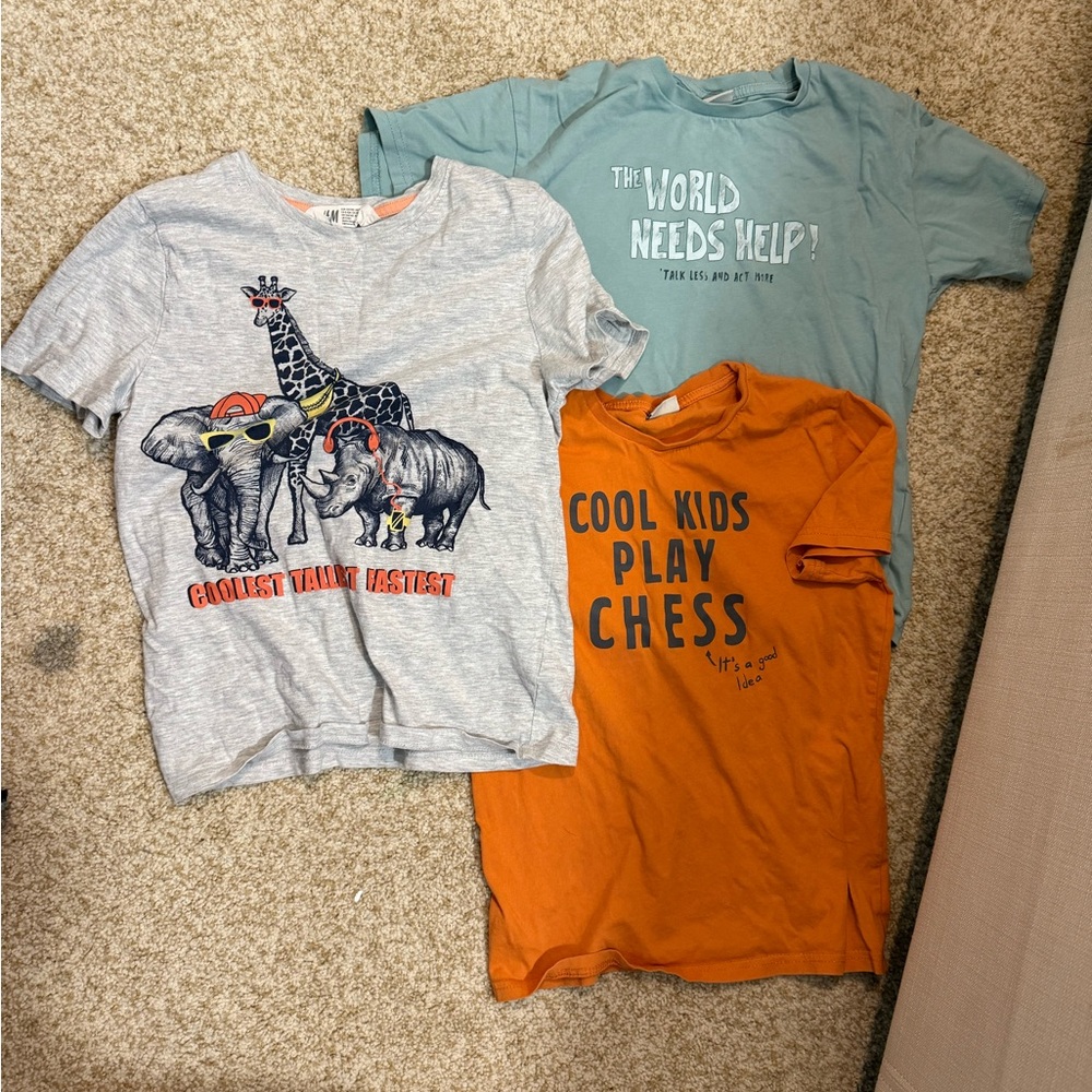 Boys Size 8–10 Graphic T-Shirt Bundle – H&M & LC Waikiki (3 Shirts)